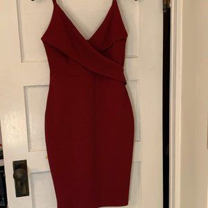 Lulu's Burgundy Red Bodycon Cocktail Dress